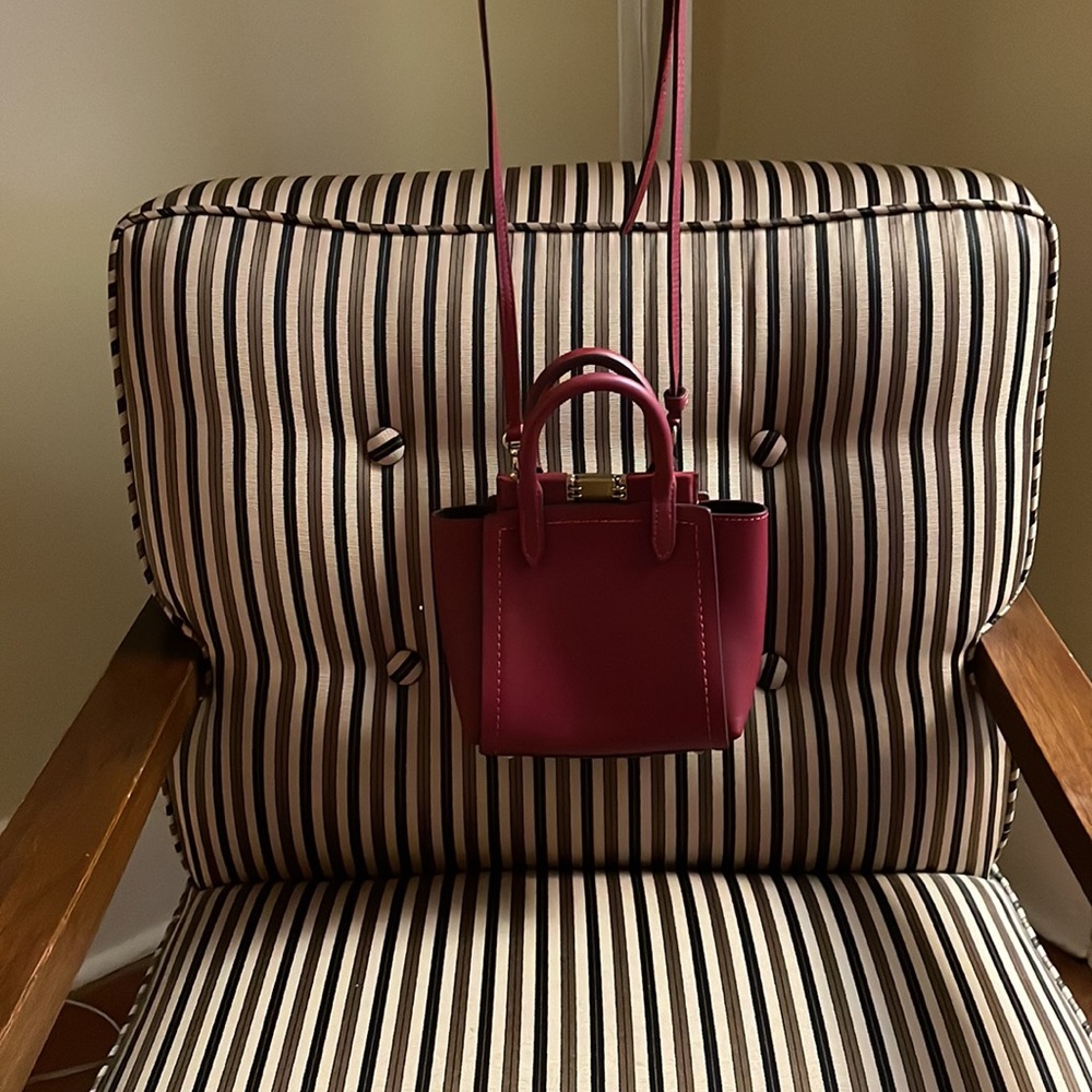 Coach 1941 Troupe mini Tote 16 Red w/ brass Crossbody Mini Bag Handbag 79401 - Picture 5 of 12